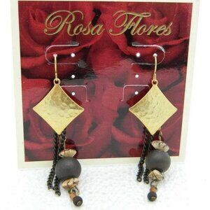New Old Stock ROSA FLORES Textured Earrings